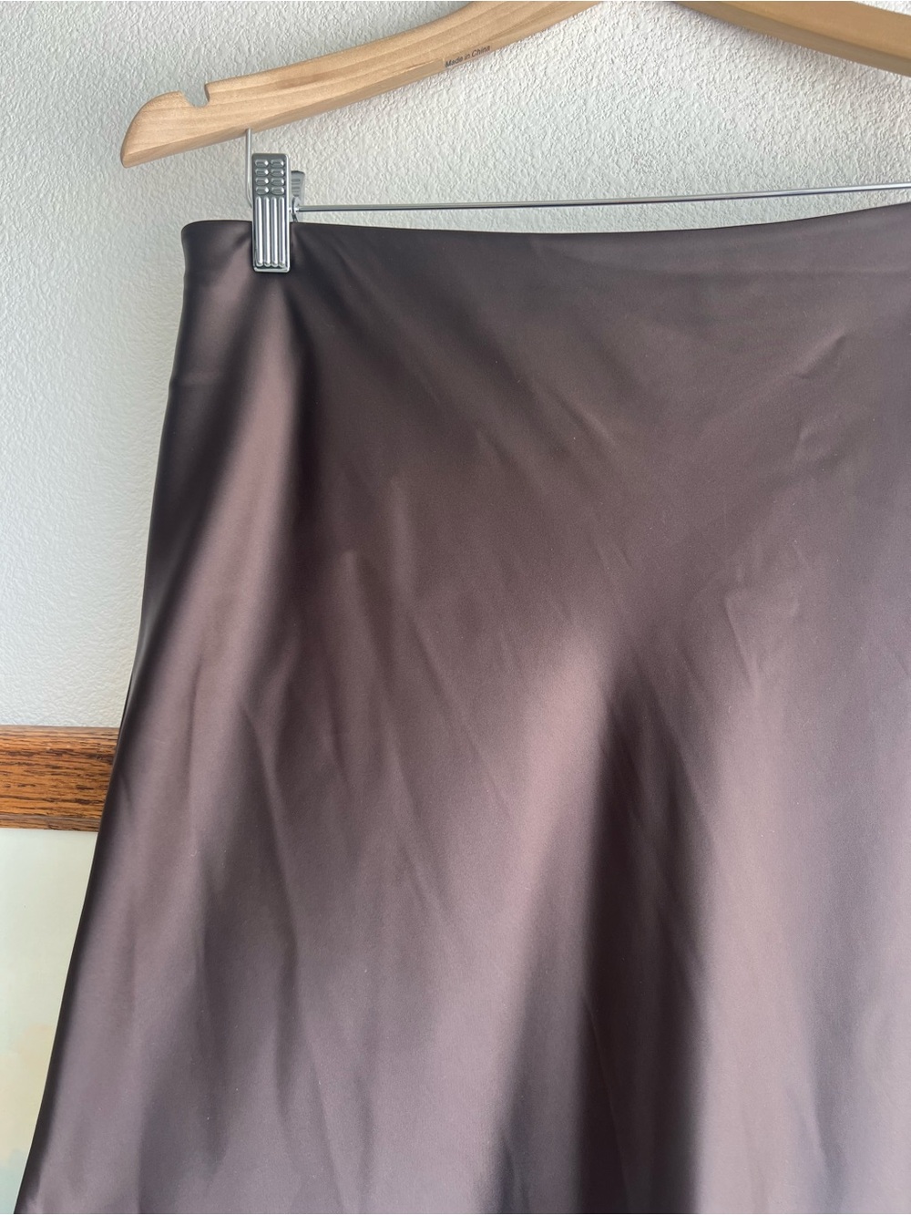 Zara slip skirt in chocolate brown - Picture 2 of 3